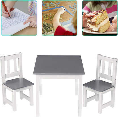 WOLTU Wooden Kids' Children's Table with 2 Chairs (SG014)