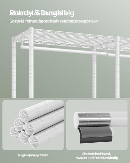 SONGMICS Open Wardrobe Metal Coat Rack LGR431W01
