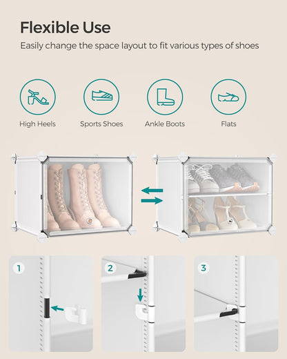 SONGMICS Interlocking Shoe Rack LPC032W01