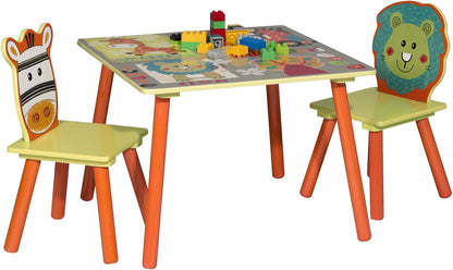 WOLTU Wooden Kids' Children's Table with 2 Chairs (SG006)
