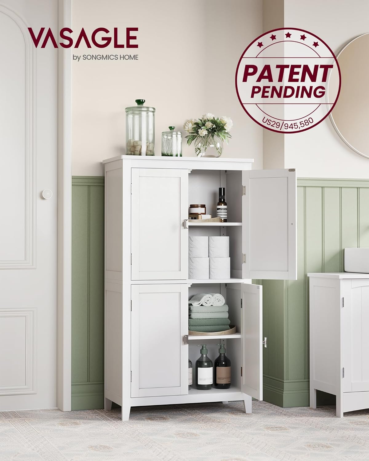 VASAGLE Floor Storage Cabinet