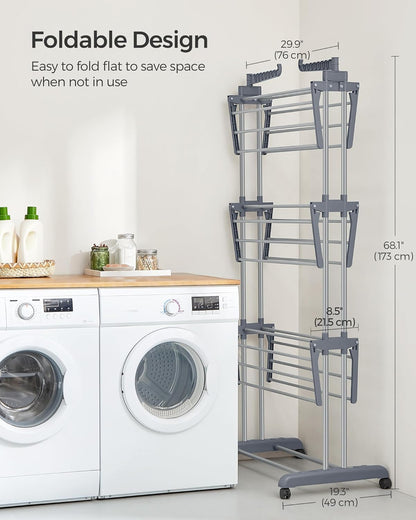 SONGMICS Clothes Drying Rack Stand 4-Tier ULLR701G01