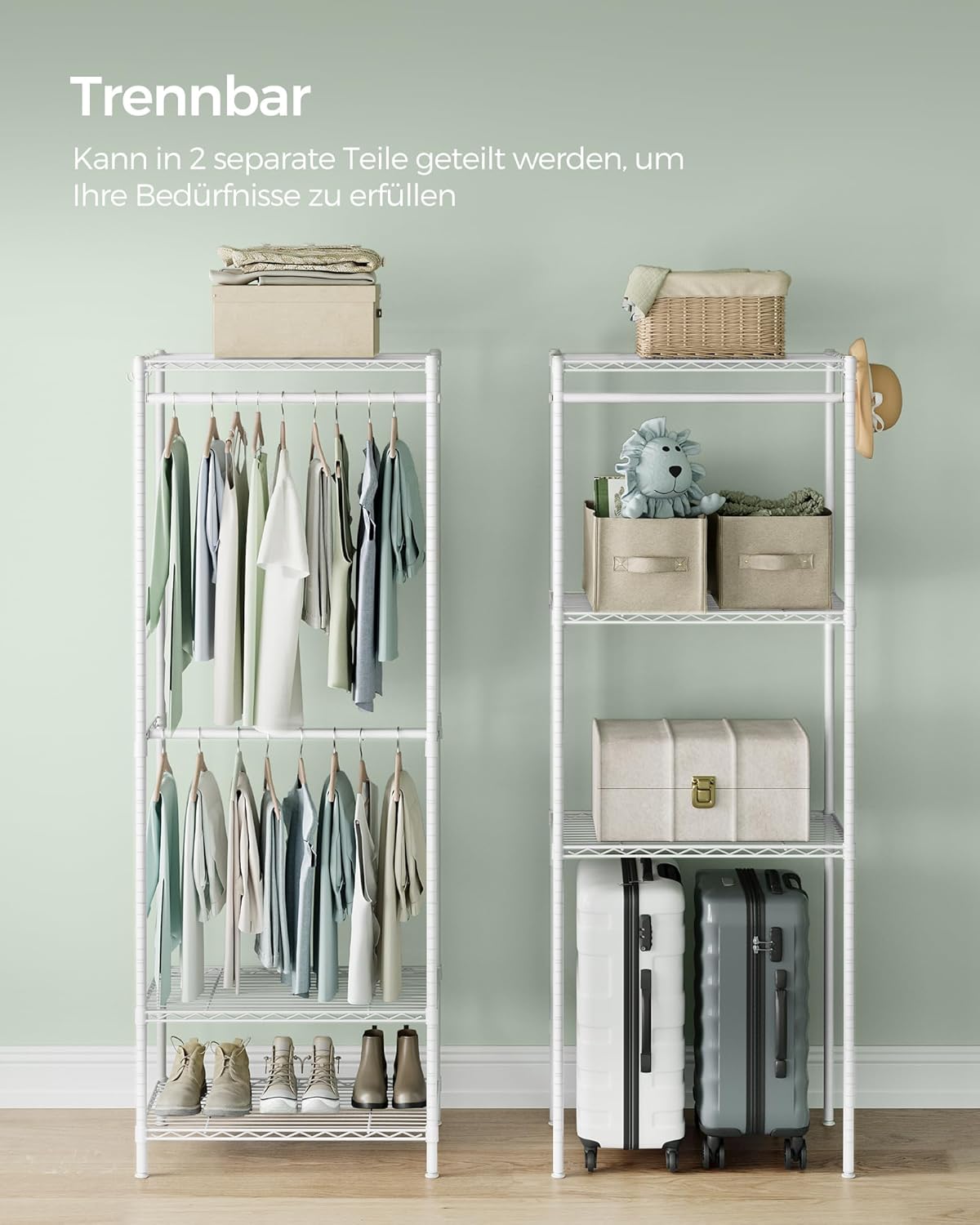 SONGMICS Open Wardrobe Metal Coat Rack LGR431W01