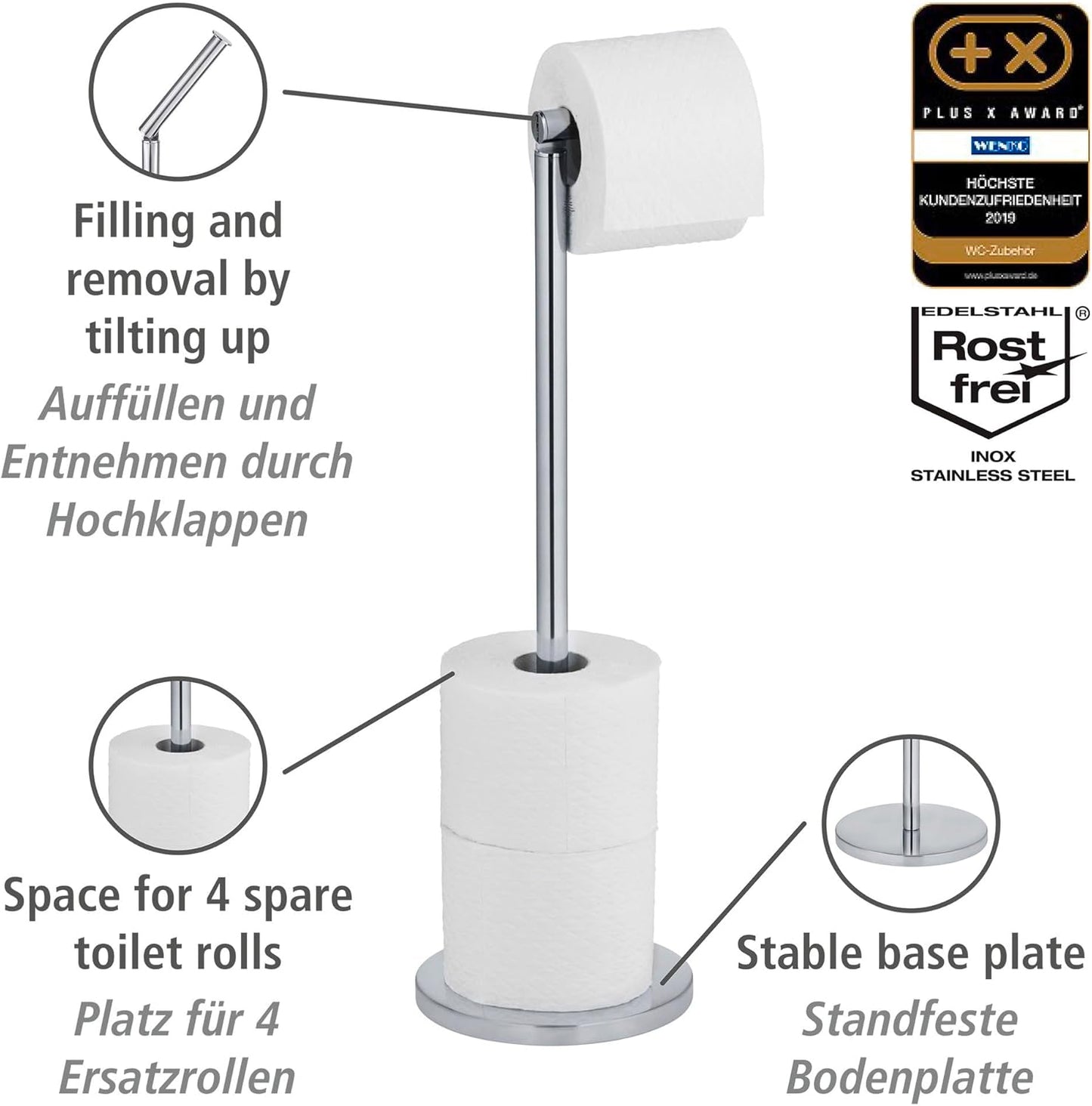 Wenko Freestanding Toilet roll Holder