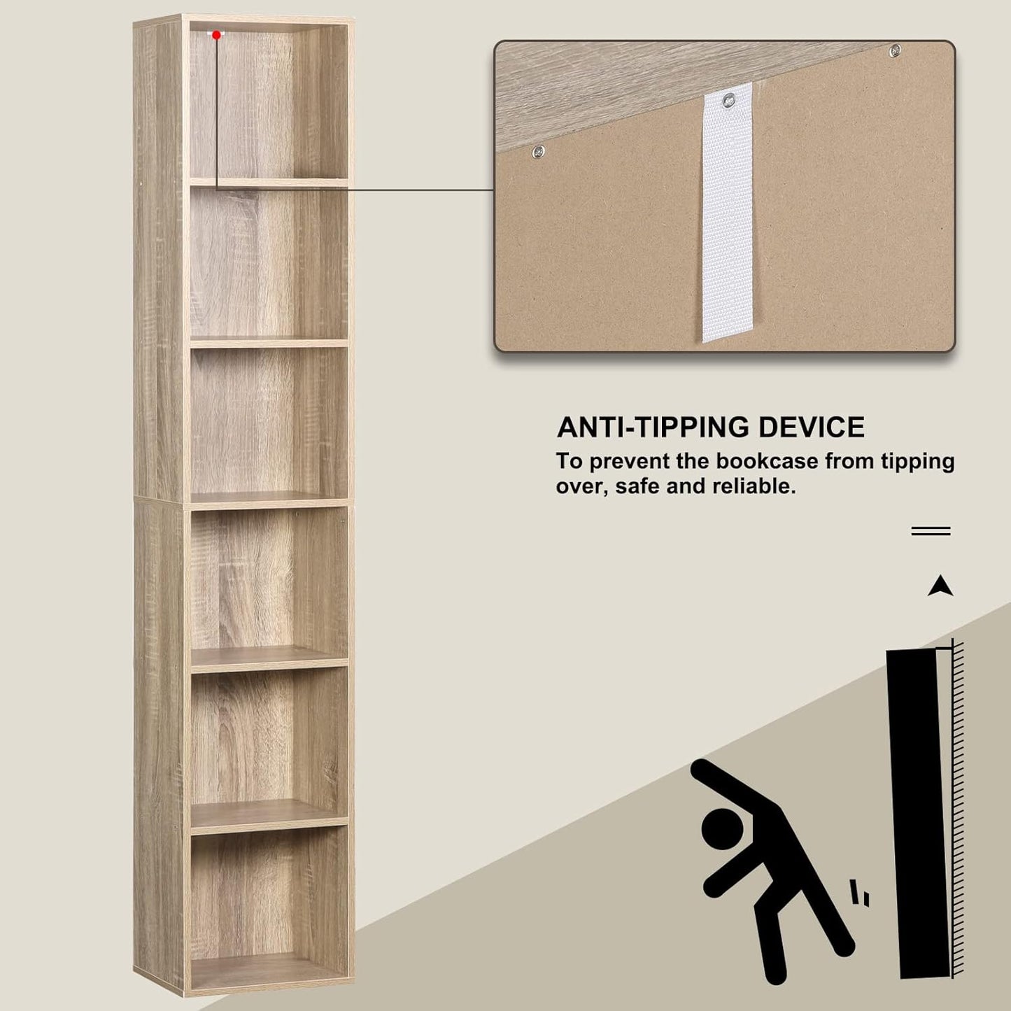 WOLTU Bookcase Wooden