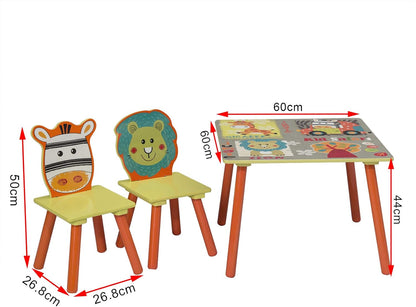 WOLTU Wooden Kids' Children's Table with 2 Chairs (SG006)