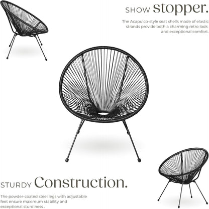 Set of 2 Outdoor Chairs & Glass Coffee Table