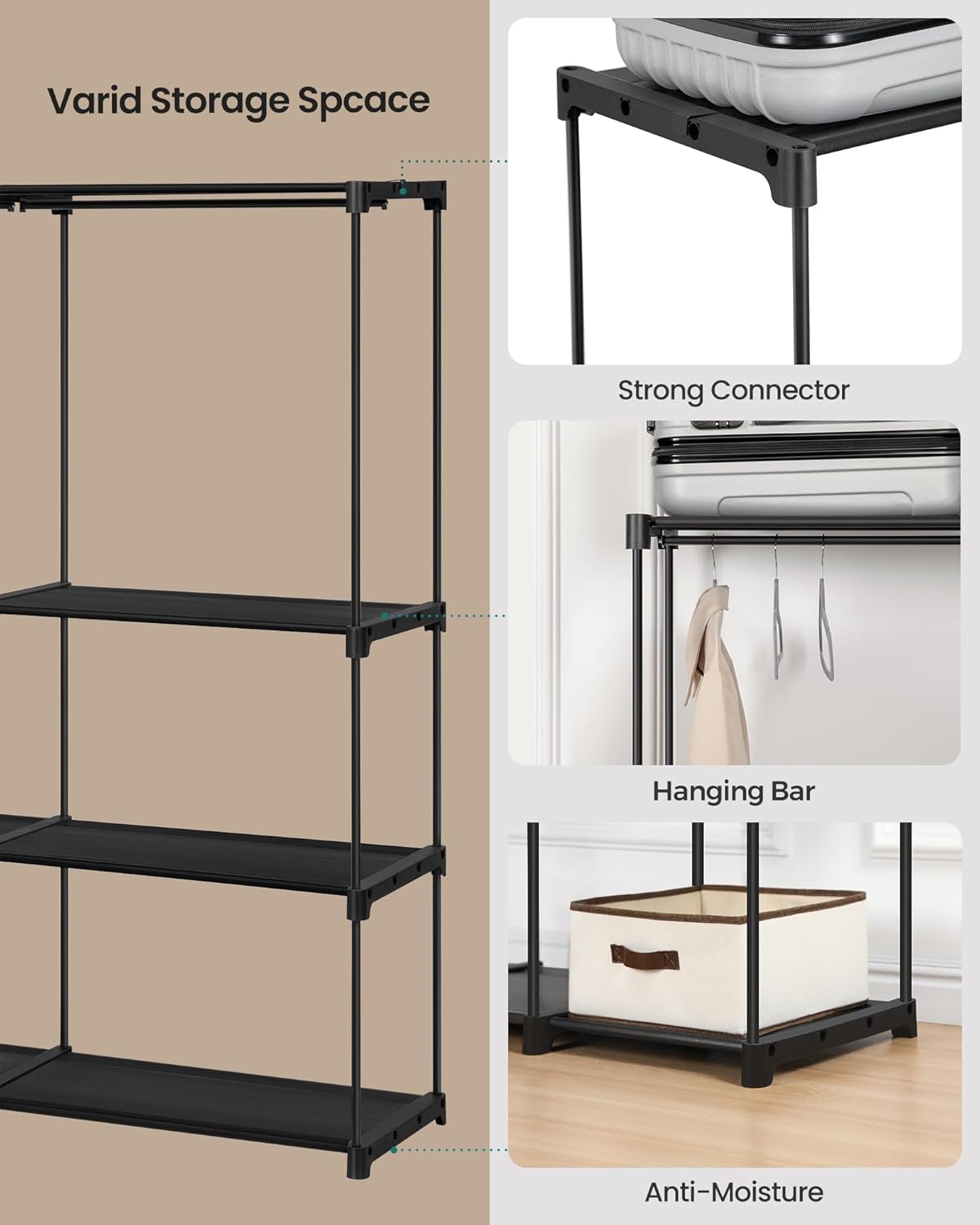 Hzuaneri Portable Closet WH03032BK