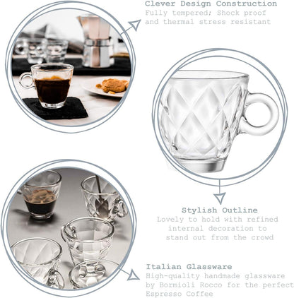 Bormioli Rocco Kaleido Espresso Glasses Set