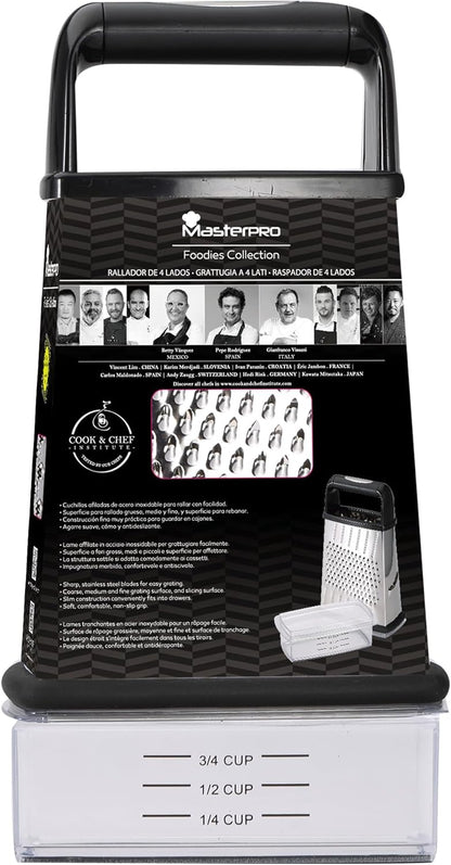 Masterpro Grater, 4 sides stainless steel