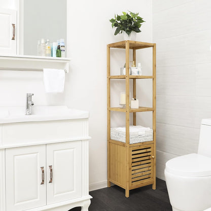 4 Tiers Bamboo Storage Cabinet