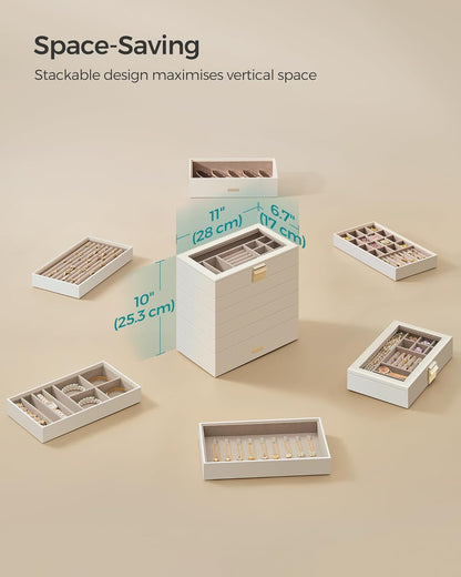 SONGMICS Jewellery Box JBC195W01