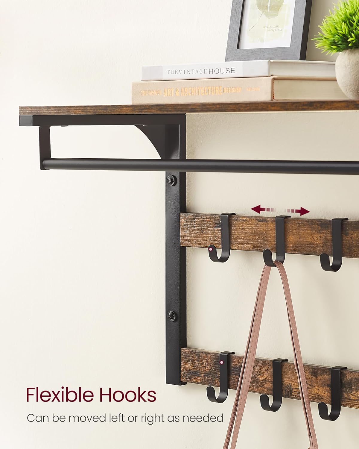 VASAGLE Wall-Mounted Coat Rack