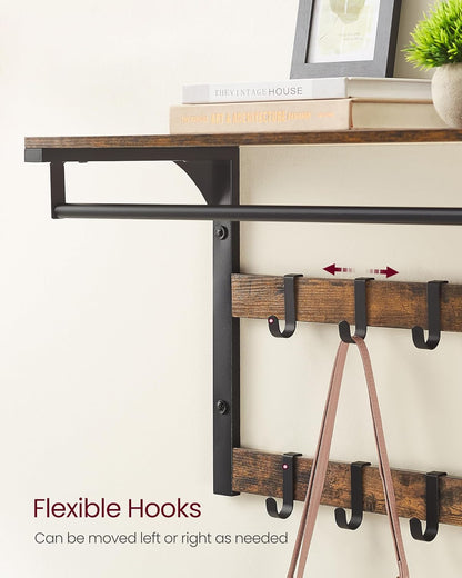 VASAGLE Wall-Mounted Coat Rack