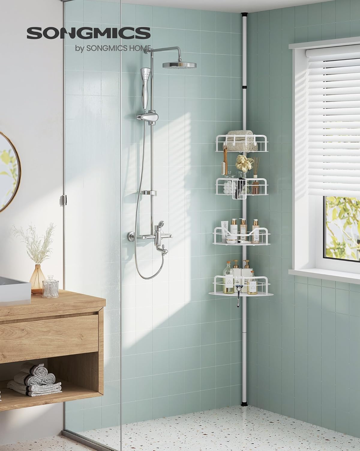 SONGMICS Corner Shower Caddy BCB003W01