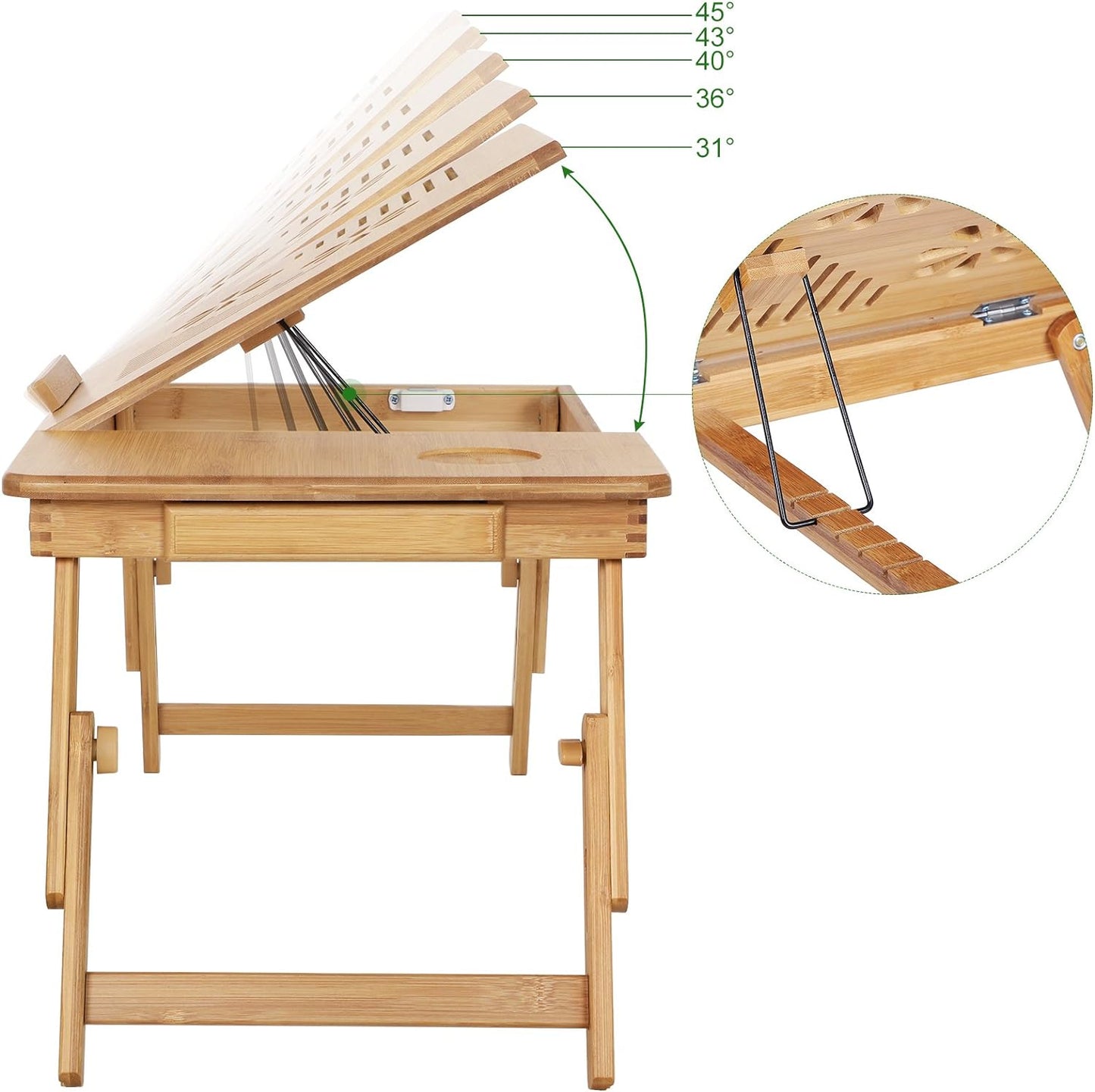 Bamboo Laptop Foldable Table