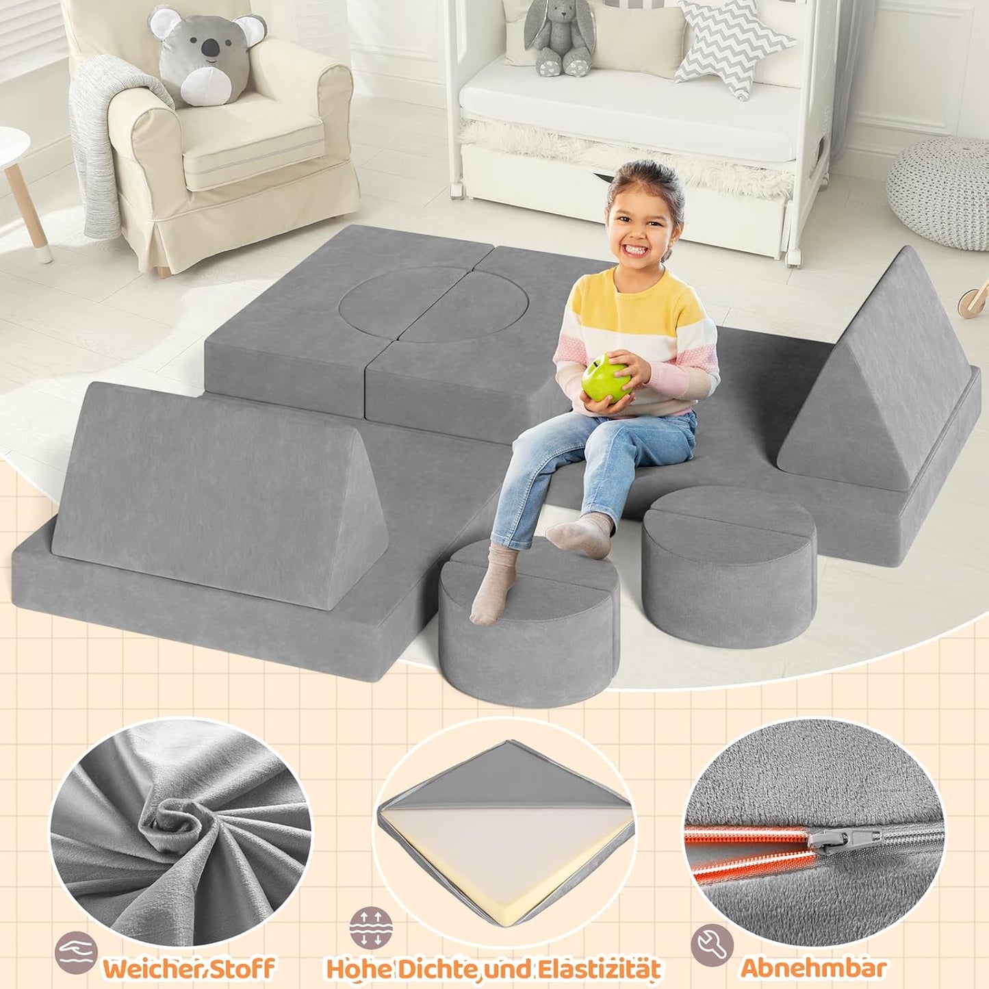 Set of 14 pcs children's sofa