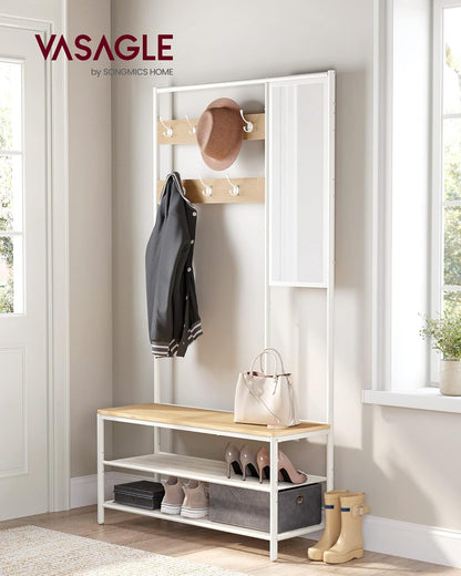 Cabinet  with Hooks and Shoe Stand