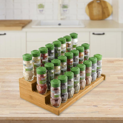 Bamboo Spice Rack Organizer