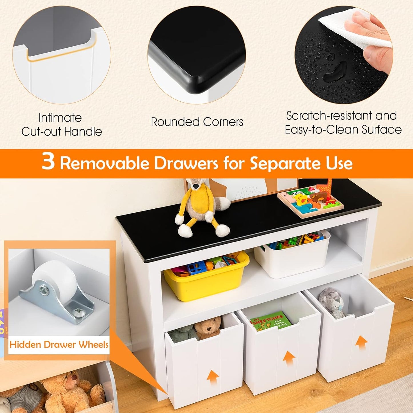 Kids Toy Storage Organizer JZ10126WH