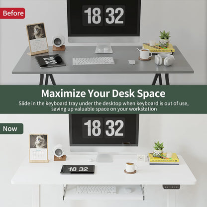Standing Desk with Keyboard Tray