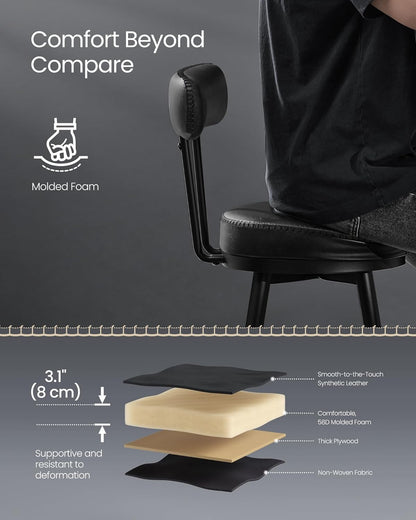 VASAGLE Set of 2 Bar Stools