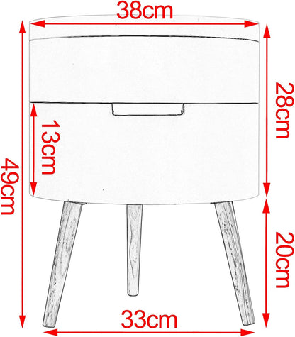 WOLTU Bedside Table (TS50WS_1)
