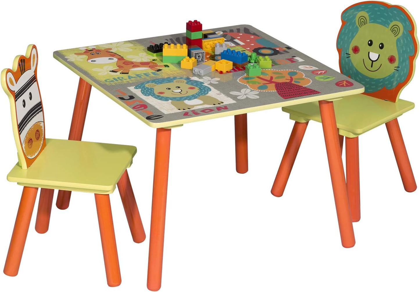 WOLTU Wooden Kids' Children's Table with 2 Chairs (SG006)
