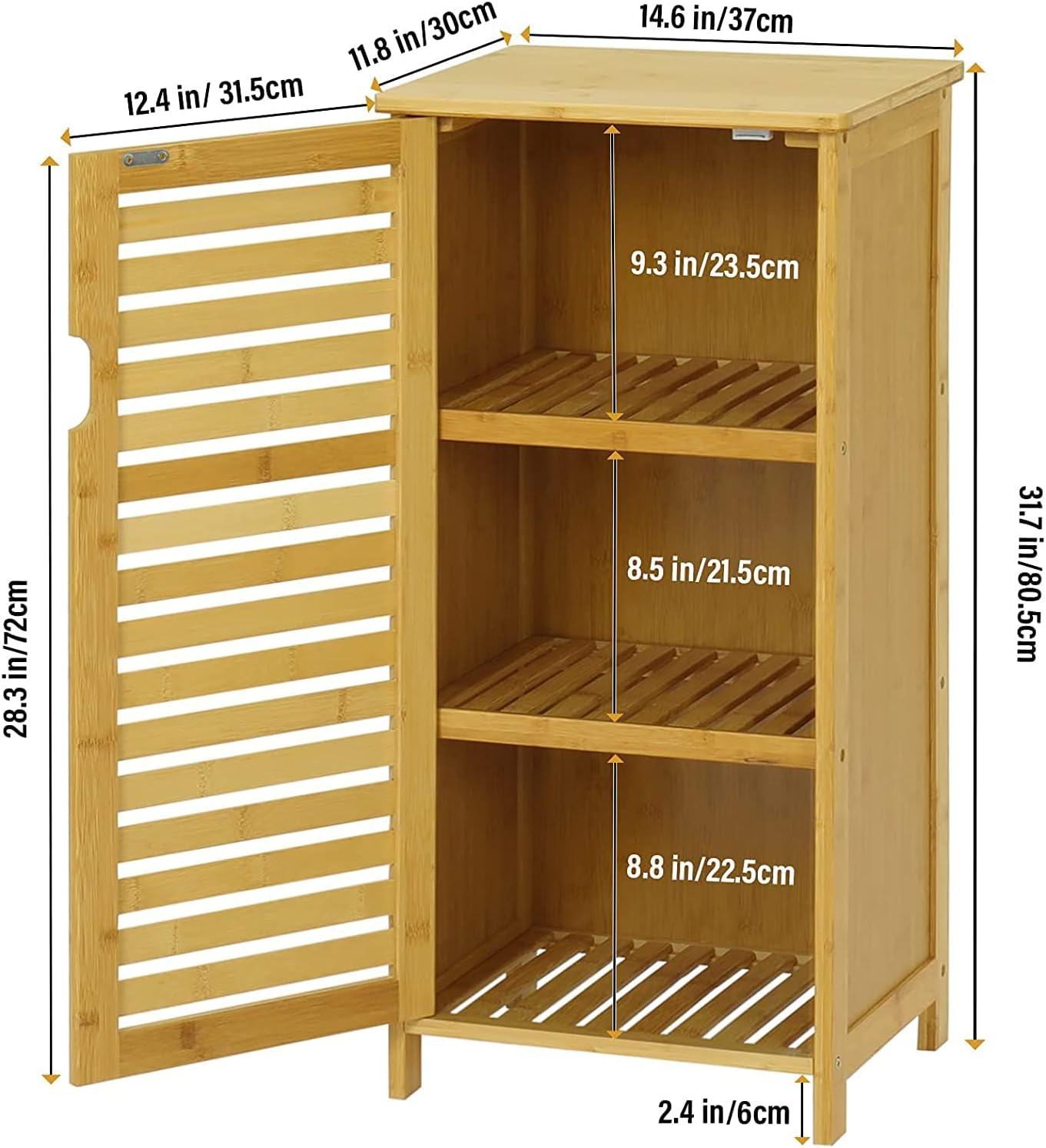 Narrow Bamboo  Cabinet