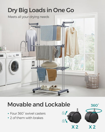 SONGMICS Clothes Drying Rack Stand 4-Tier ULLR701G01