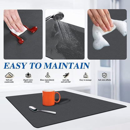 Super Water Absorbent Dish Draining Mat