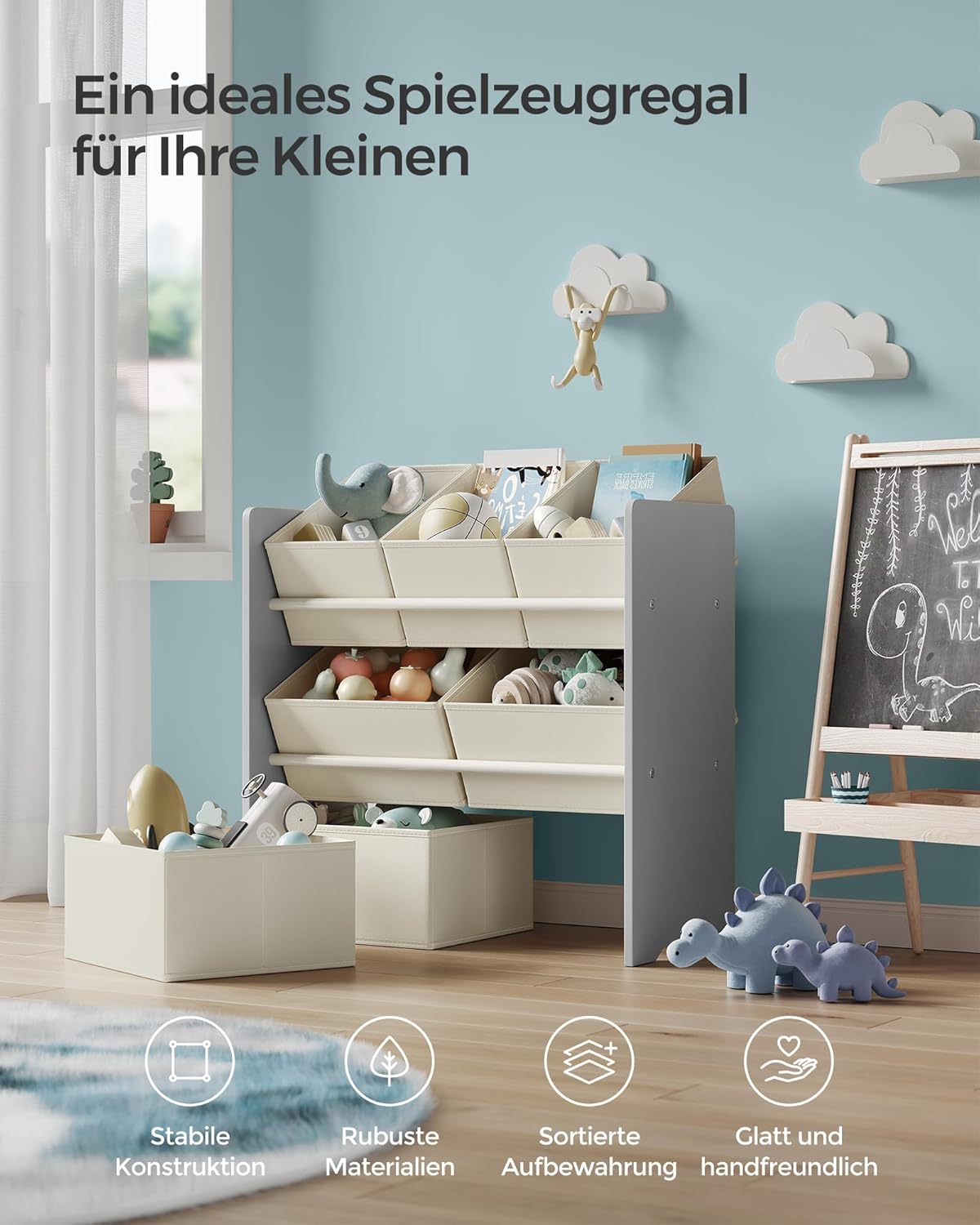 SONGMICS Children's Shelf GKR034G10