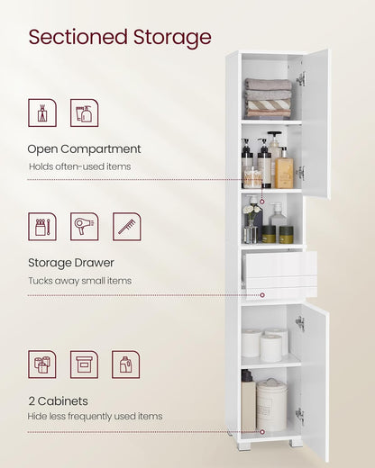 VASAGLE Tall Bathroom Cabinet BBC560P31