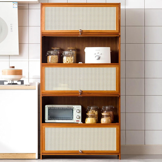 Bamboo Storage Cabinet With Doors