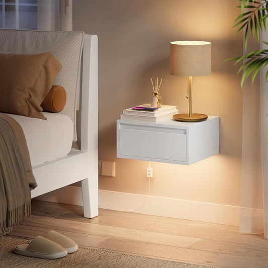 VASAGLE Set of 2 Bedside Table LET854W01