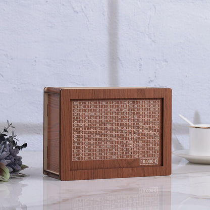 Cash Vault Wooden Savings Box
