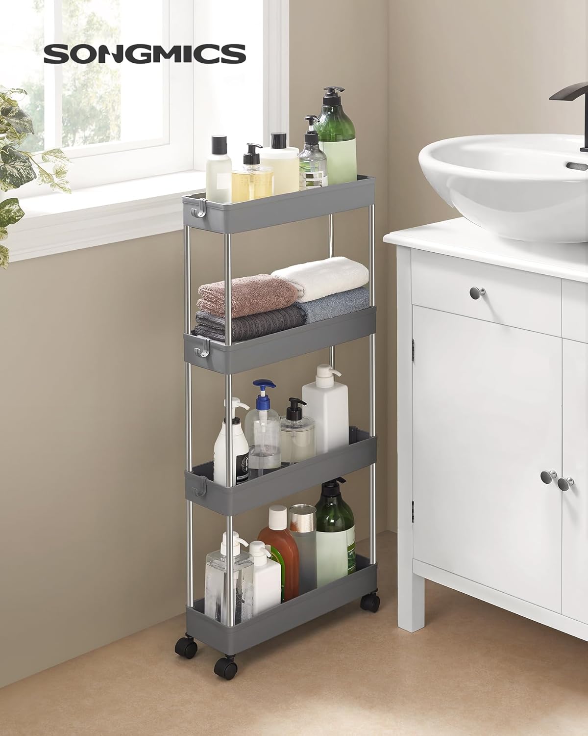 SONGMICS 4-Tier Storage Trolley KSC008G01