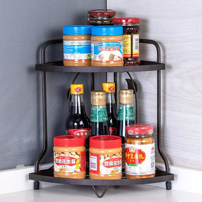 2-Tier Multifunctional Corner Rack