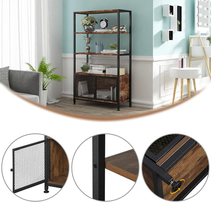 WOLTU Bookcase Shelf with 3 Open Levels Vintage RGB19dc