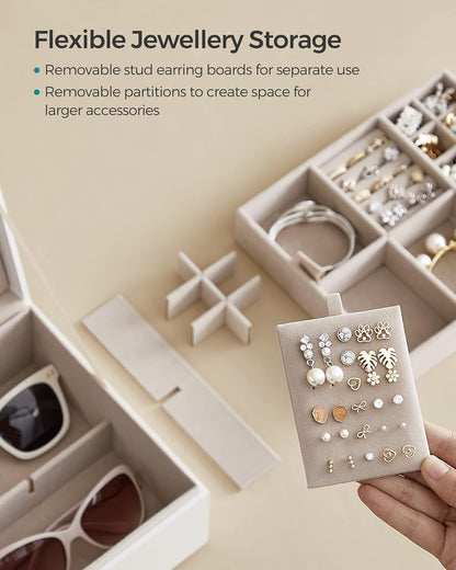 SONGMICS Jewellery Box JBC165w01