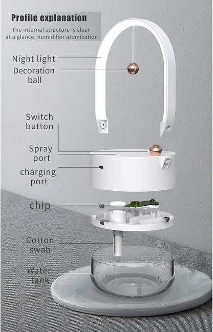 Magnetic Ball Cool Mist Humidifier