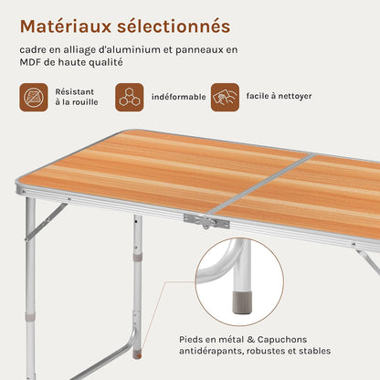 WOLTU Folding Camping Table Garden Table (CPT8122HEI)