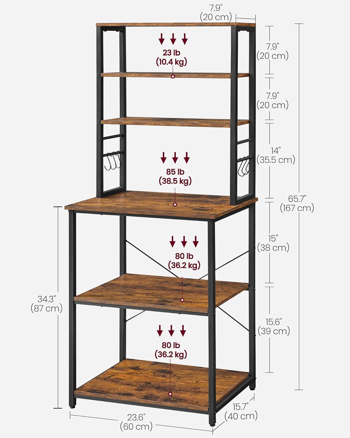 VASAGLE Kitchen Storage Rack