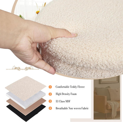 Round Folding Stool with Storage Space