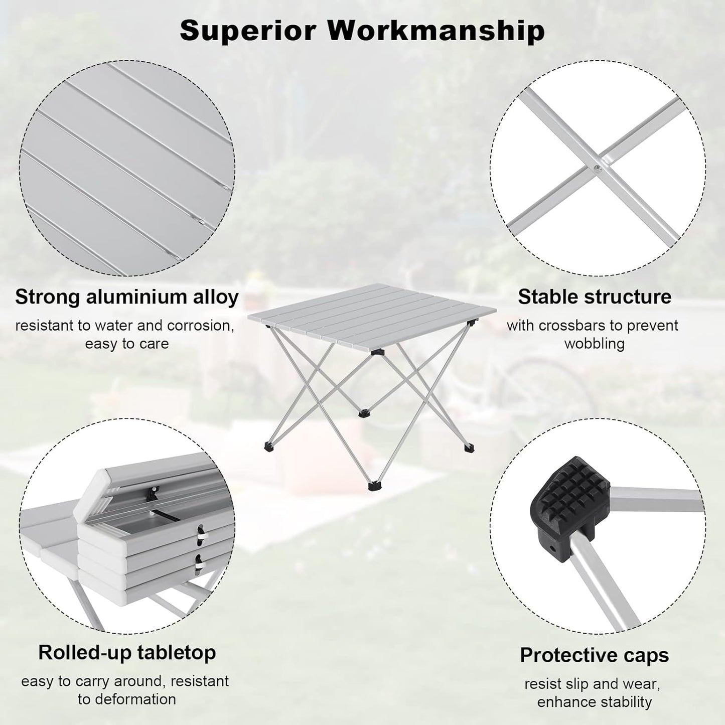 WOLTU Camping Table Picnic Table (CPT8133SB)
