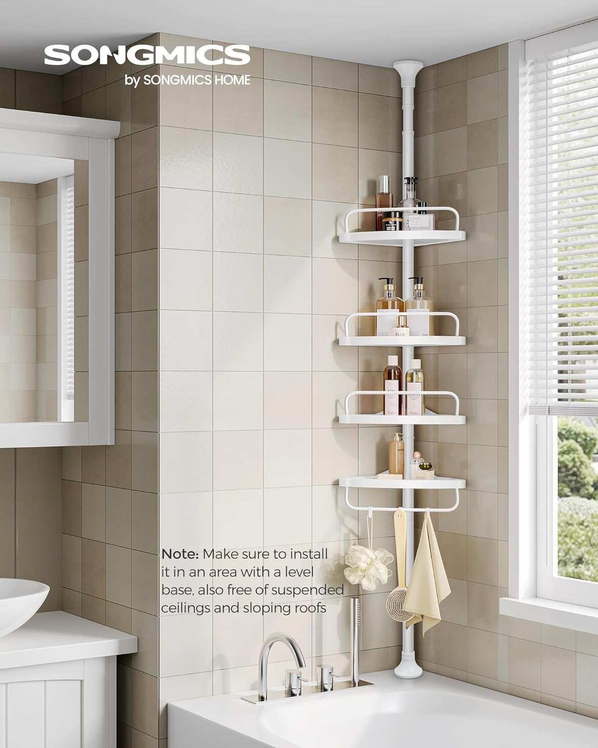 SONGMICS Shower Corner Shelf BCB001A