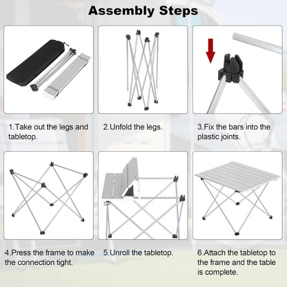 WOLTU Camping Table Picnic Table (CPT8133SB)