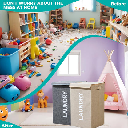 Collapsible Laundry Basket with Lid