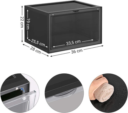 SONGMICS Set of 6 Shoe Boxes LSP06CB