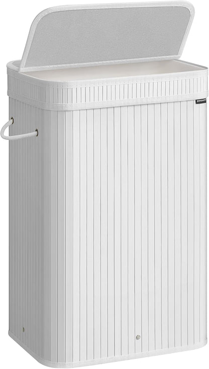 SONGMICS Laundry Hamper with Lid LCB061W01